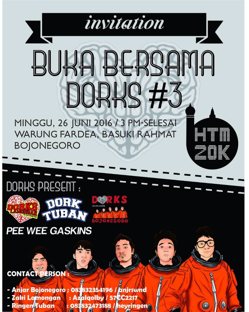 Bukber dorks plat S #3
cc. <a href="/PWGofficial/">Pee Wee Gaskins</a> <a href="/DorksOfficial/">Dorks Indonesia</a> <a href="/katadochi/">Do██ Sa███</a> <a href="/choasansan/">sansan53</a>  <a href="/Rezaomo/">rezaomosatiri</a> <a href="/ayimahardhika/">Dom Telonge</a> <a href="/aldykumis/">renaldy prasetya</a>