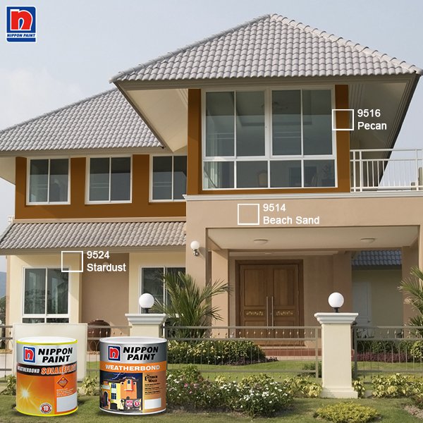 Nippon Paint Indonesia on Twitter "Kombinasi warna Pecan 9516, Beach Sand 9514 & Stardust 9524
