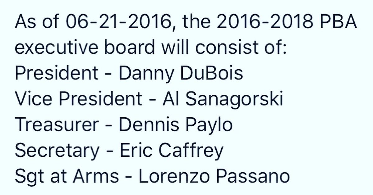 New PBA executive board
