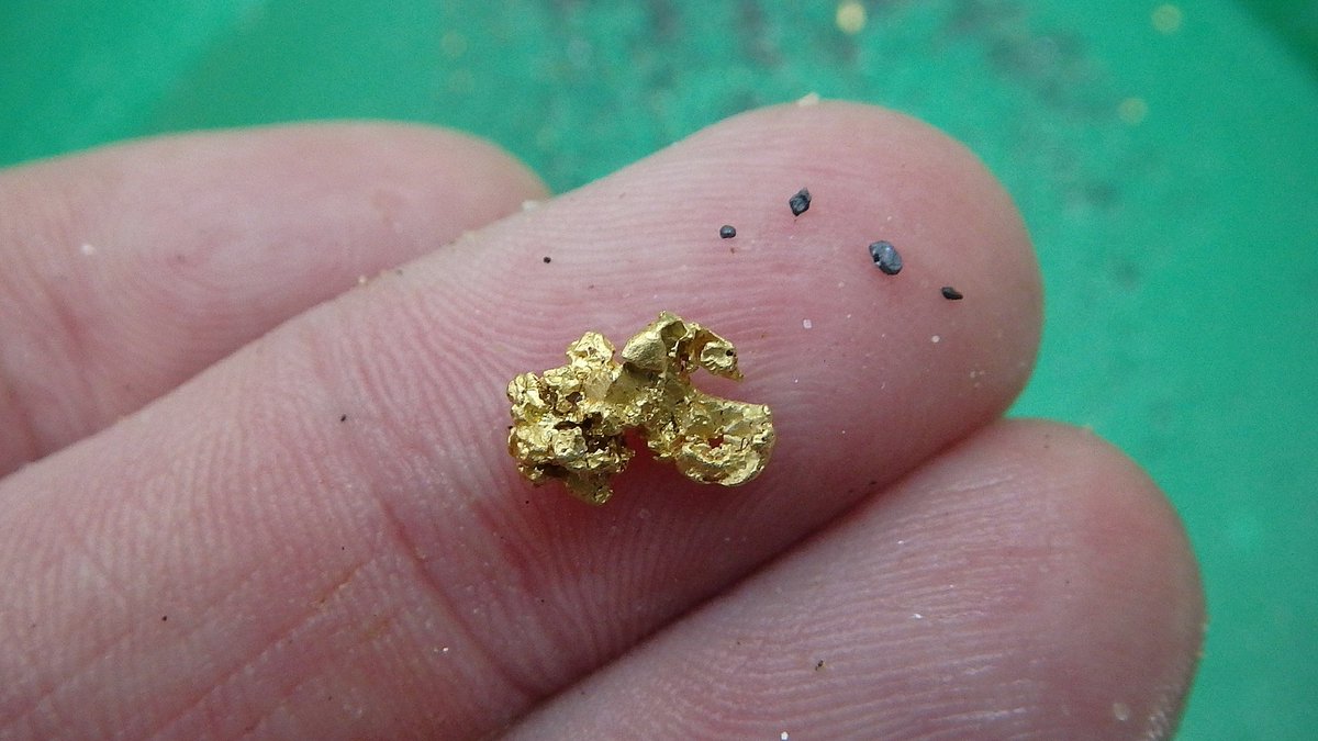 sluicelee's tweet photo. I found this last year #highbanking, the biggest #piece I've found since I started #goldprospecting. #gold #bedrock https://t.co/w4esifjuHz