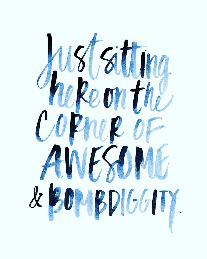kjlroberts's tweet image. Just sitting here on the corner of #awesome and #bombdiggity... 😎instagram.com/p/BG8HI4VFxxX/ #words #quotes #art