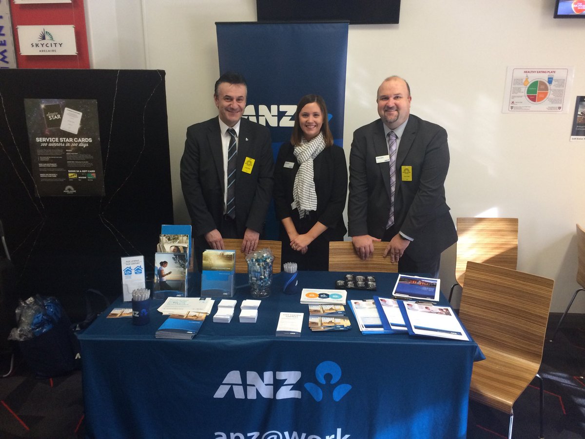 <a href="/ANZ_AU/">ANZ Australia</a> <a href="/rundlemall/">Rundle Mall Adelaide</a> Team onsite @AdelaideCasino share banking discounts to employees <a href="/tania_depalma/">Tania De Palma</a> <a href="/GeorgeLianos3/">George Lianos</a>