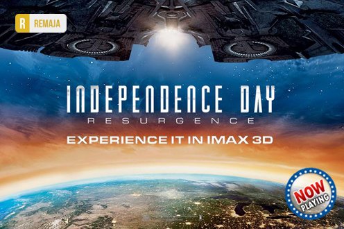 cinema21's tweet image. INDEPENDENCE DAY: RESURGENCE tayang dalam format 2D, 3D, IMAX 3D &amp;amp; Dolby Atmos. Experience it in @IMAX