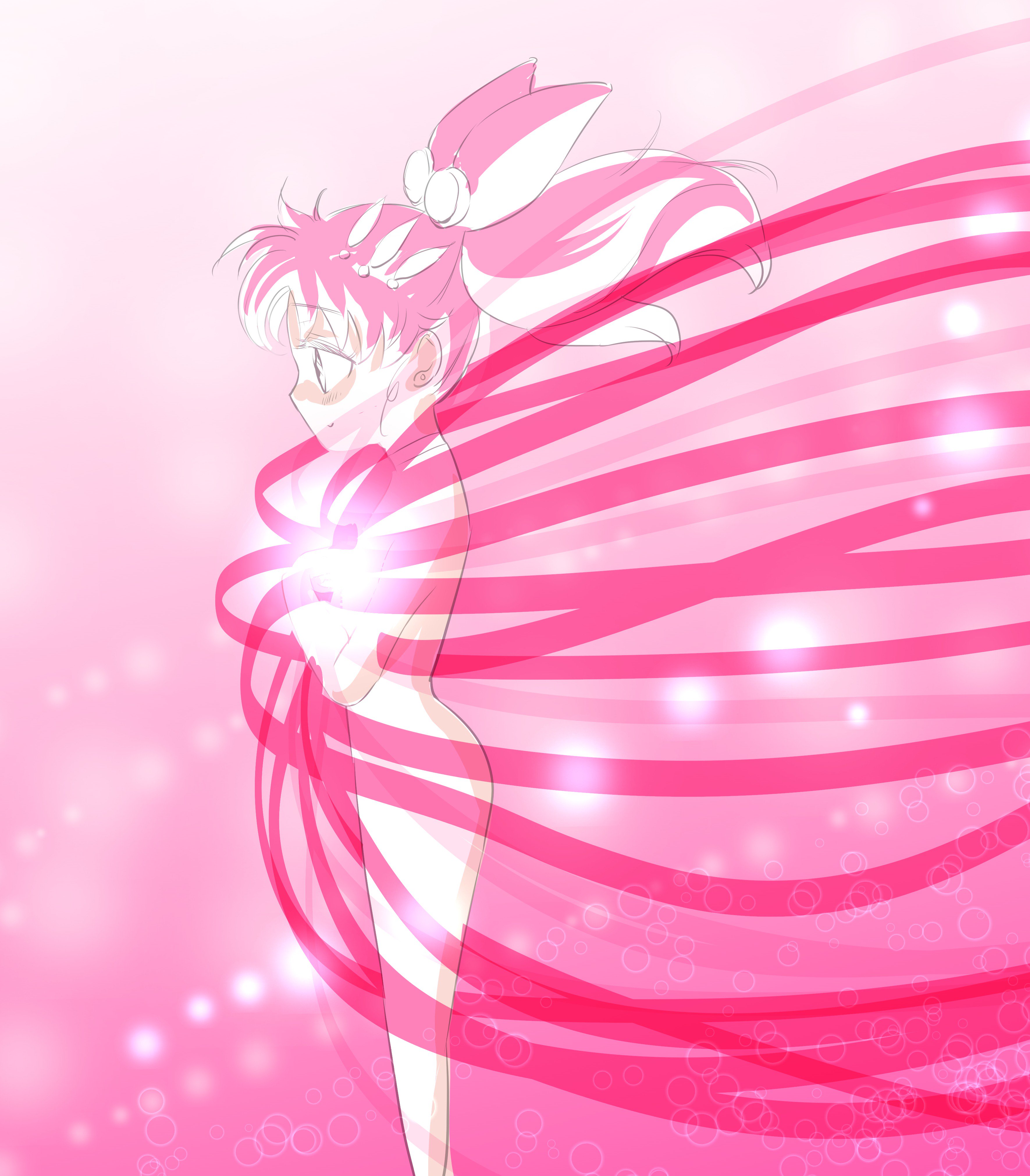 濱﨑真代 アニメのセーラームーンのこういうリボンが体にまとわりつく感じが大好きでした ちびうさは小さい子供 なのに表情大人っぽかったりとかたまりません 本当昔見てたセーラームーン大好きです ネームに戻ろう T Co Jo46ugp1vi Twitter