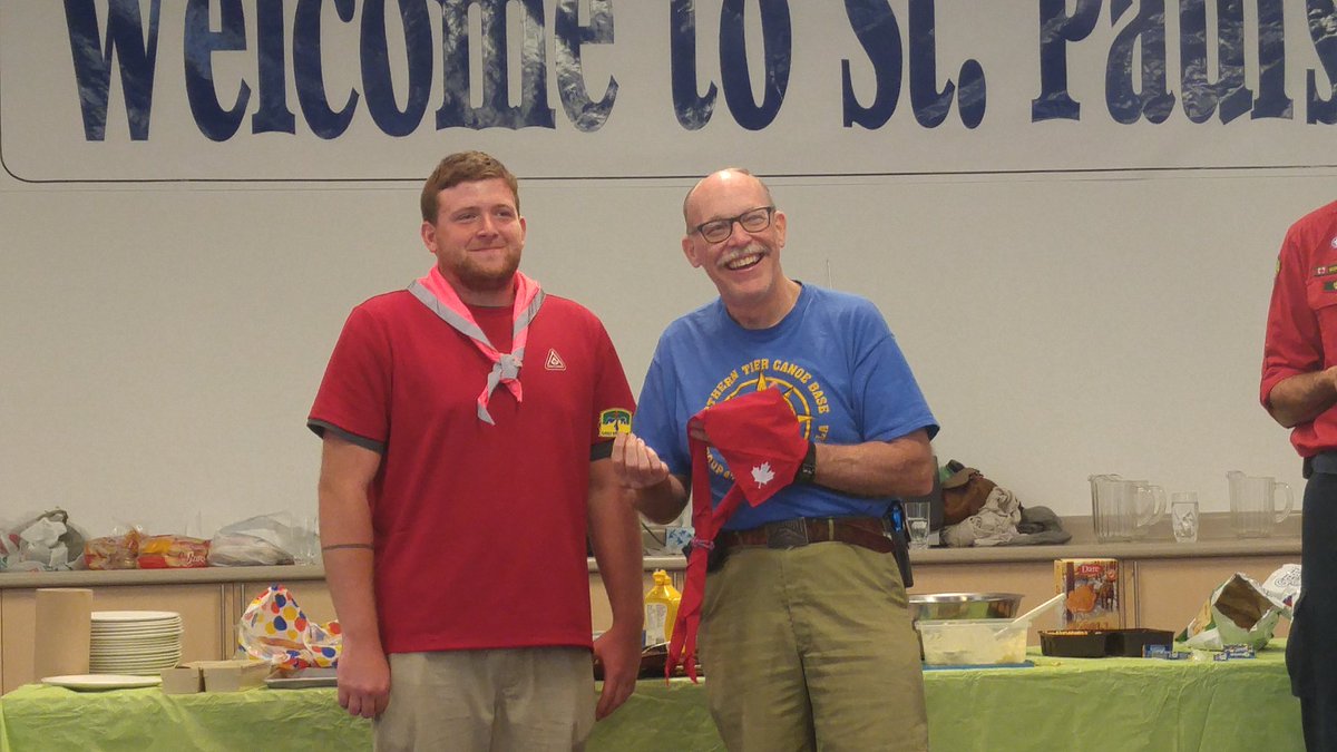 SSMRovers's tweet photo. We had a BBQ and Rover/CYC for @NOCScouts, @HermKenny presented them with a necker and an area crest! https://t.co/xBDSskDSzj