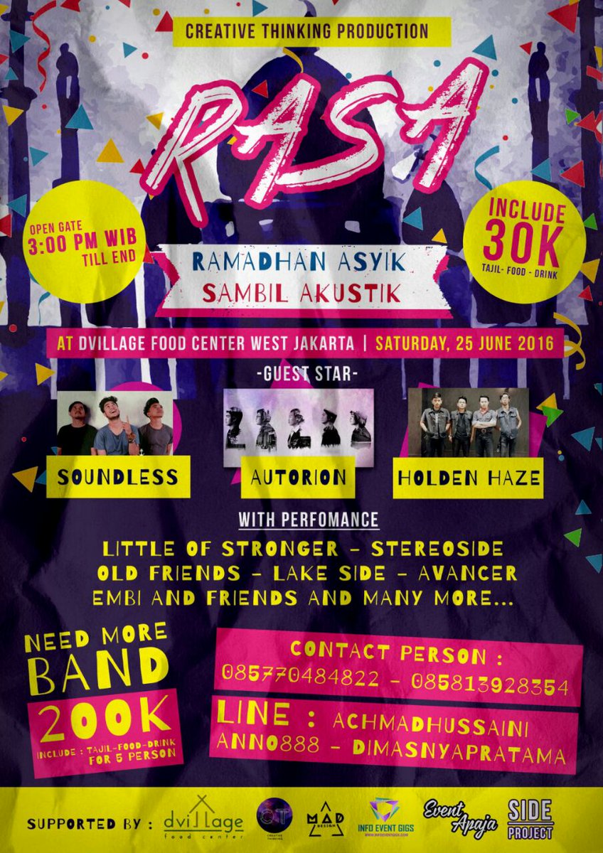 Sore semuanye gmne ni puasanye pade lancar ge?gue mau kasih jadwal minggu ini ni sabtu,25,16 dateng ye Sampe jumpa 😊