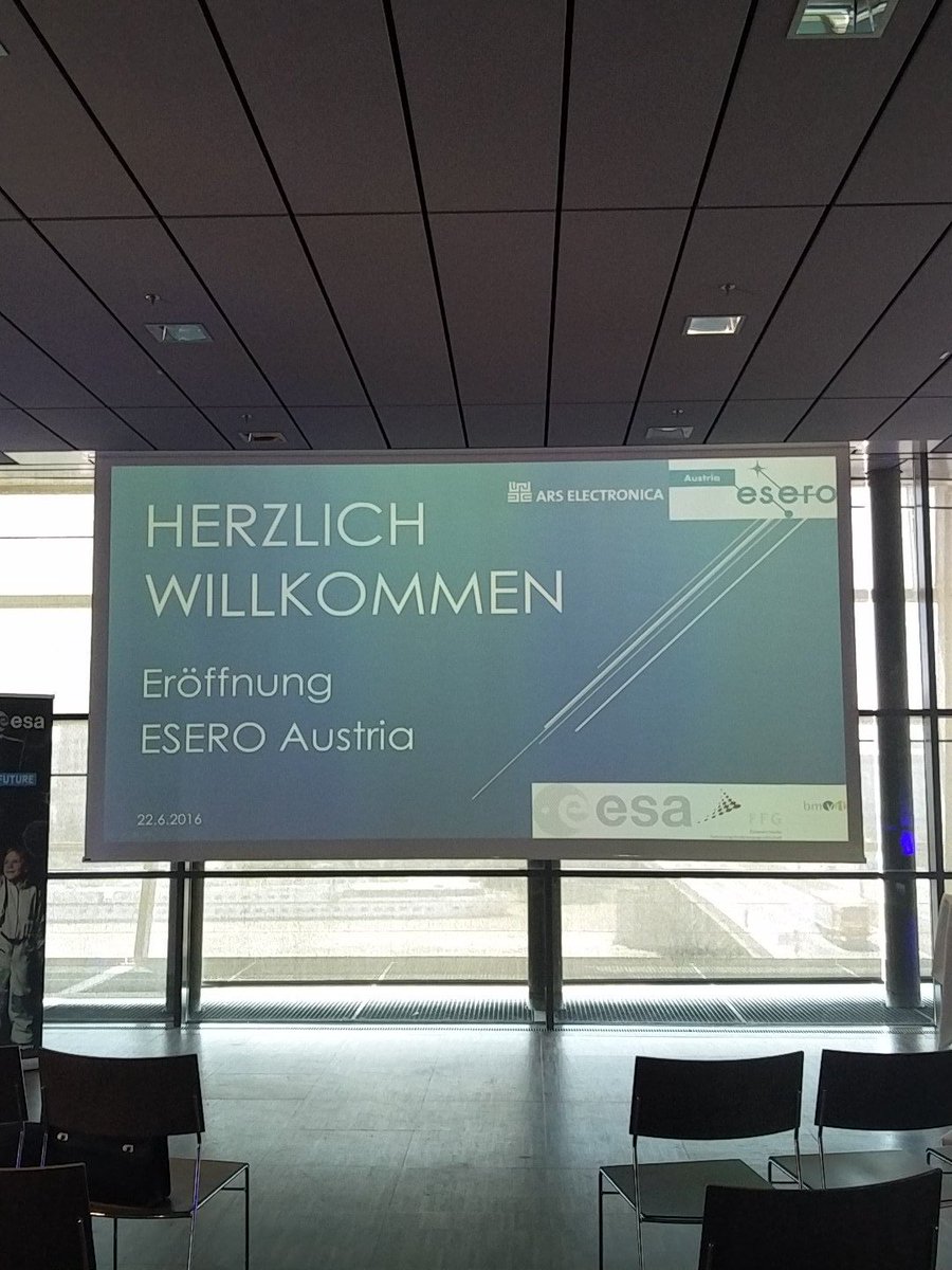 MarlenePenn's tweet photo. Esero Eröffnung at @ArsElectronica https://t.co/wu0HMFGgsl