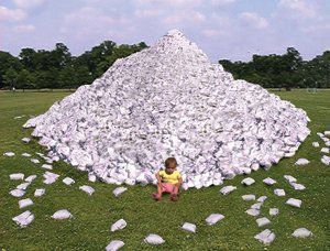 sarah_mac_SC's tweet photo. A nappy mountain! Makes you think just how much waste is created by using single use products. #trycloth? https://t.co/AhbJU8xOql