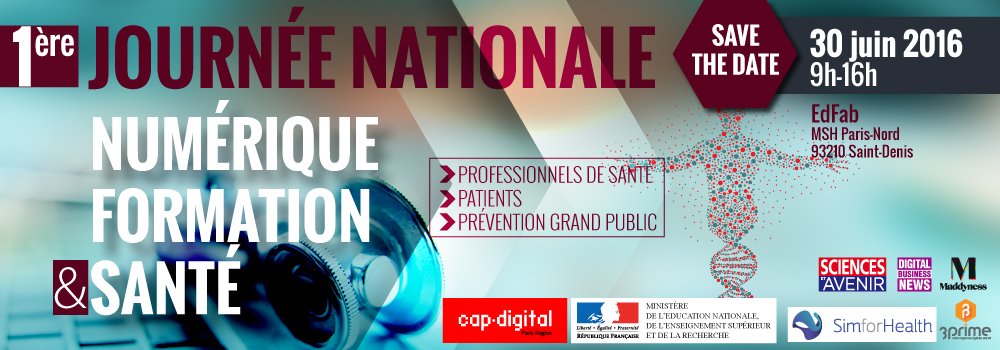 Nous serons présents à la 1ère Journée nationale "Numérique, Formation et Santé" organisée par <a href="/Cap_Digital/">Cap Digital</a>