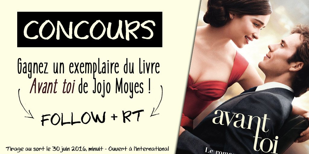 celine_vb's tweet photo. Pour la sortie d'#AvantToi, gagnez un exemplaire du livre de Jojo Moyes ! Tous à vos Follow + RT. Bonne chance ^.^ https://t.co/QaLsyO6iDu