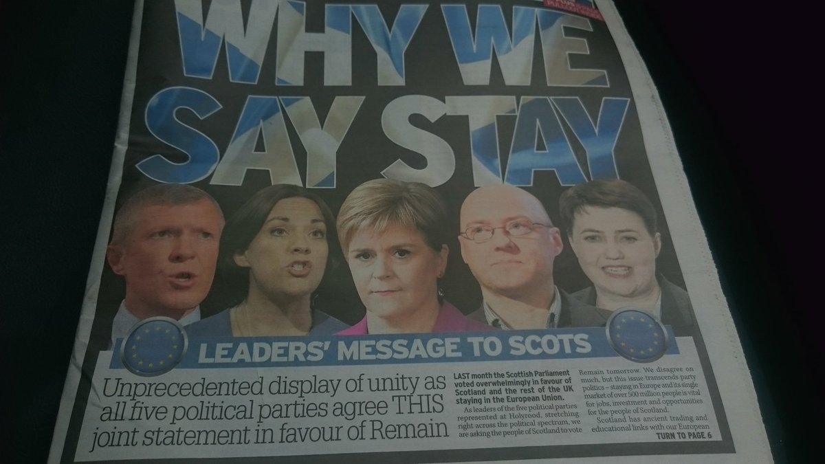 mclafferty1's tweet image. All Five Scottish Leaders Say #Remain that will do for me.
