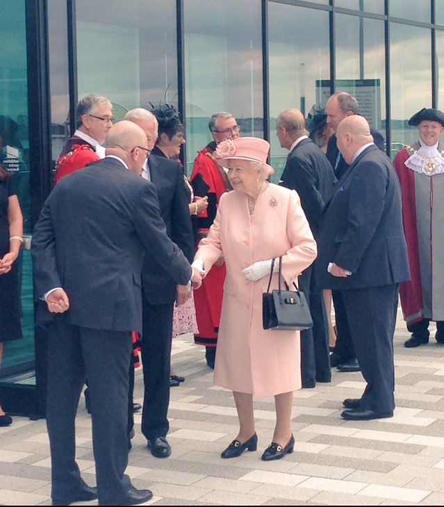 goodbizfest's tweet photo. A great pleasure to host HRH The Queen &amp; The Duke of Edinburgh #IFB2016 @yourECL https://t.co/7wu3y3AUYc