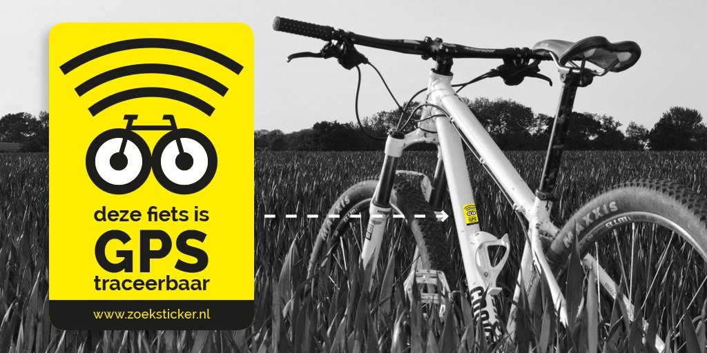 zoeksticker's tweet photo. Is je #fiets wéér #gestolen? Laat nu ZIEN dat je een #gps #tracker hebt; 
'n gewaarschuwd #dief telt voor twee! https://t.co/Lxpihocr7i