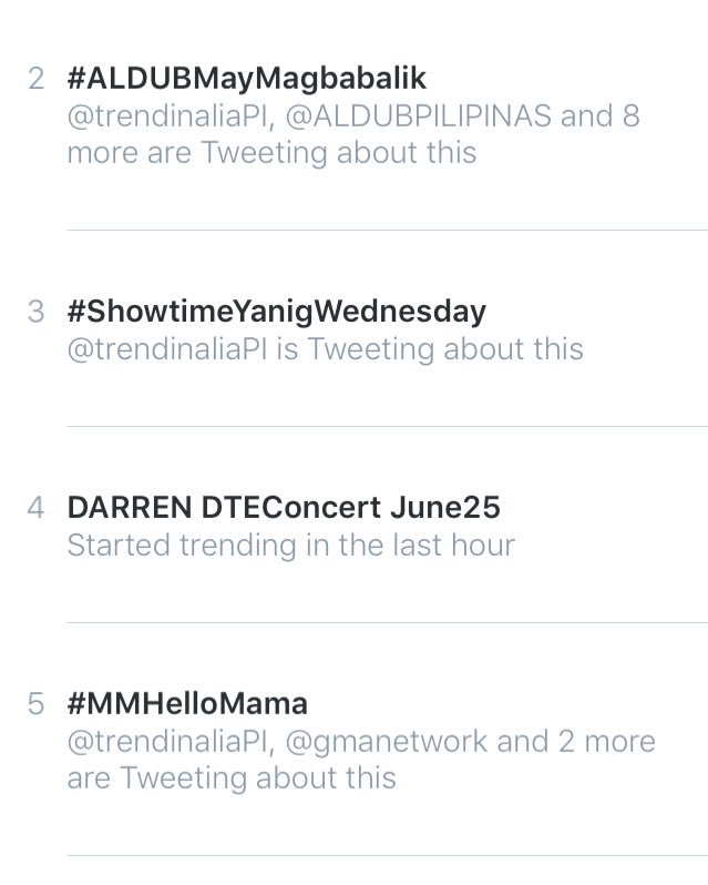 Trendzone7's tweet photo. #MMHelloMama now on 5th spot! https://t.co/cKBYTrsmCJ