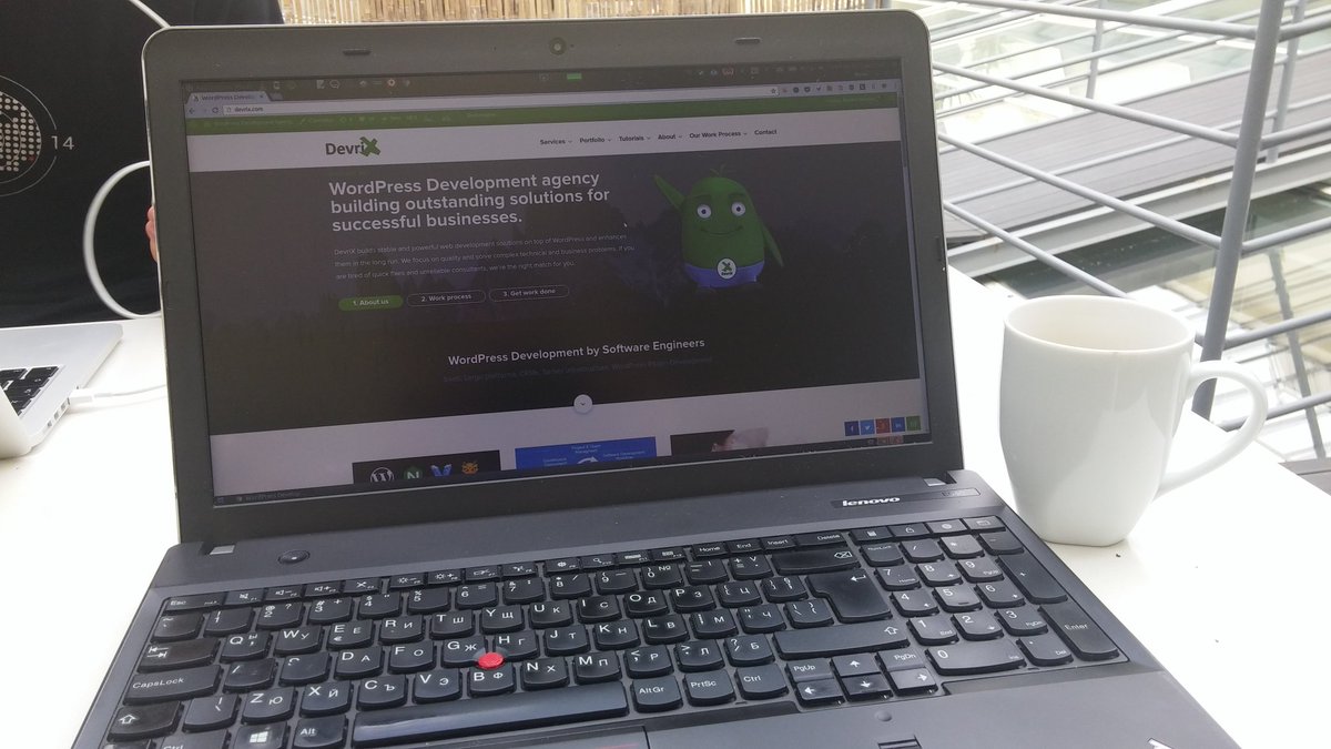 metodiew's tweet image. Lovely morning in our airbnb terrace #wceu #DevriX