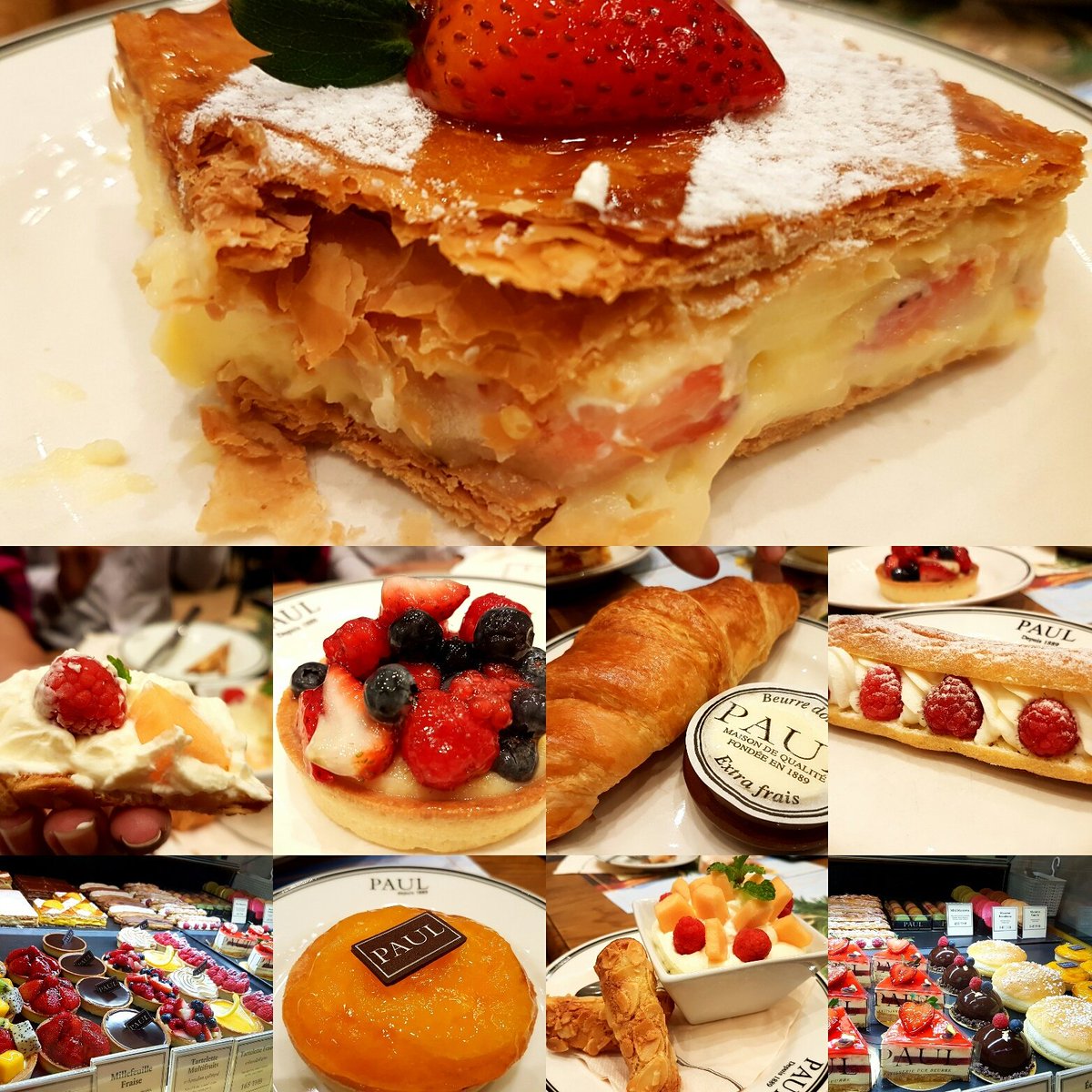 Payunbud's tweet photo. ร้านPaul ขนมอร่อย วันนี้ลองอาหารฝรั่งเศสตอนใต้ โอเคนะ  แต่ฟินขนมมาก   มิลเฟยอร่อยจุง https://t.co/vXh4r8s6kN