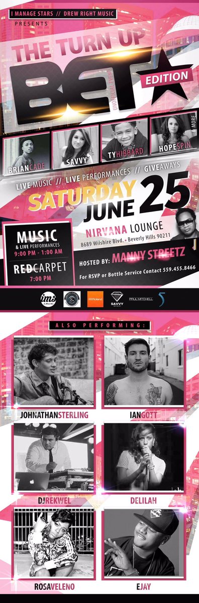 ROSAVELENO's tweet image. #performancealert🚨🚨🚨🚨🚨🚨 @rosaveleno #TheTurnUp concert series continues on June 25th in #LosAngeles @betawards