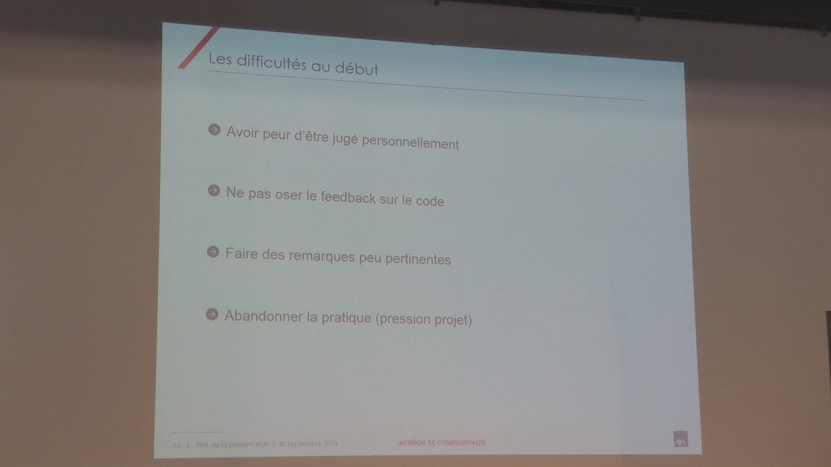 ViaElectronica's tweet photo. Bienveillance lors des revues de code au Webcenter @AXAFrance  #chtidej @OCTOTechnology https://t.co/aFe6Oslfx6