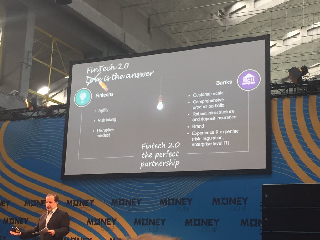 suess_io's tweet photo. 49% of Millennials prefer banking trough mobile. How fintech and banks answer? #VictorMatarranz #moneyconf https://t.co/PDmfBgGYSz