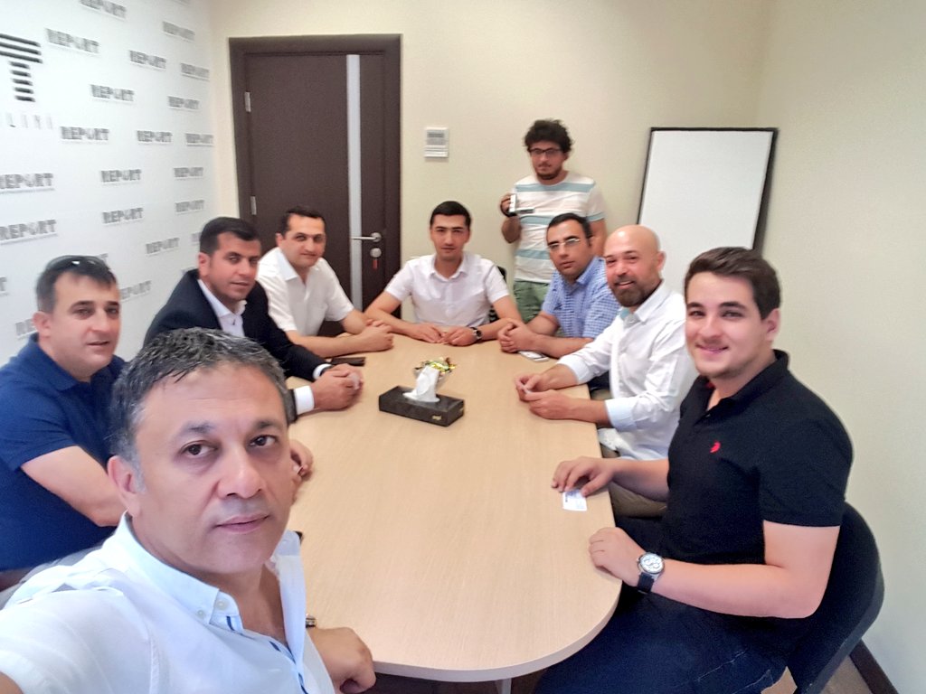 MehmetAliDim's tweet photo. #Azerbaycan'ın en çok tıklanan haber sitesi Report.az sahibi Murat Aliyev ve çalışan gazetecileri ziyaret ettik. https://t.co/3z6VPsqjz9