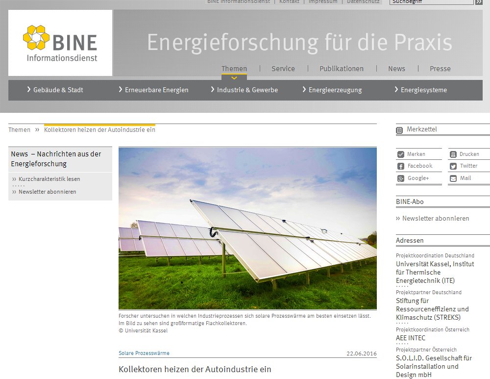 AEE_INTEC's tweet photo. Start #SolarAutomotive #solarprocessheat für #automotive Industrie @BINEinfo https://t.co/ilB1SZMx0U mit @AEE_INTEC https://t.co/2k4V0qNiOm