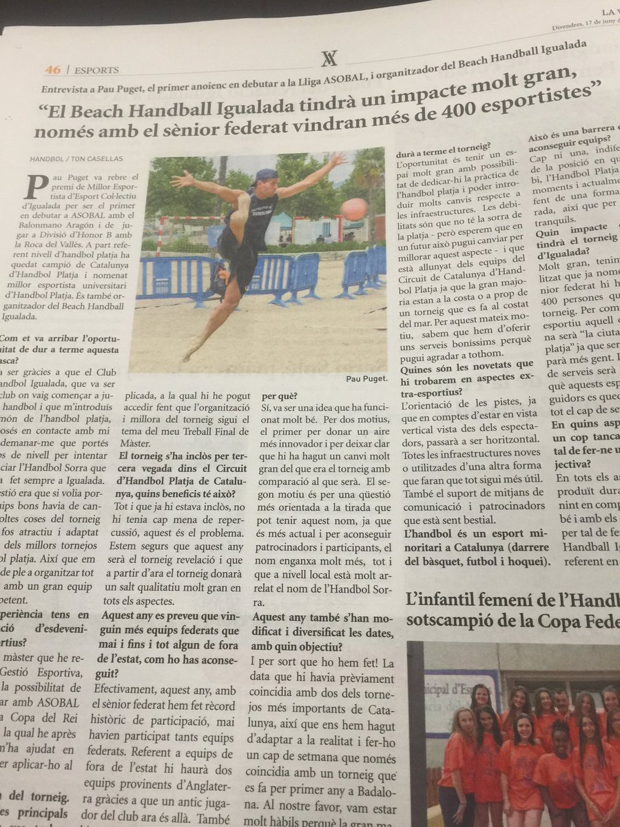 Aquest finde els millors equips de catalunya al <a href="/BH_Igualada/">B_Handball Igualada</a> #igualadapower