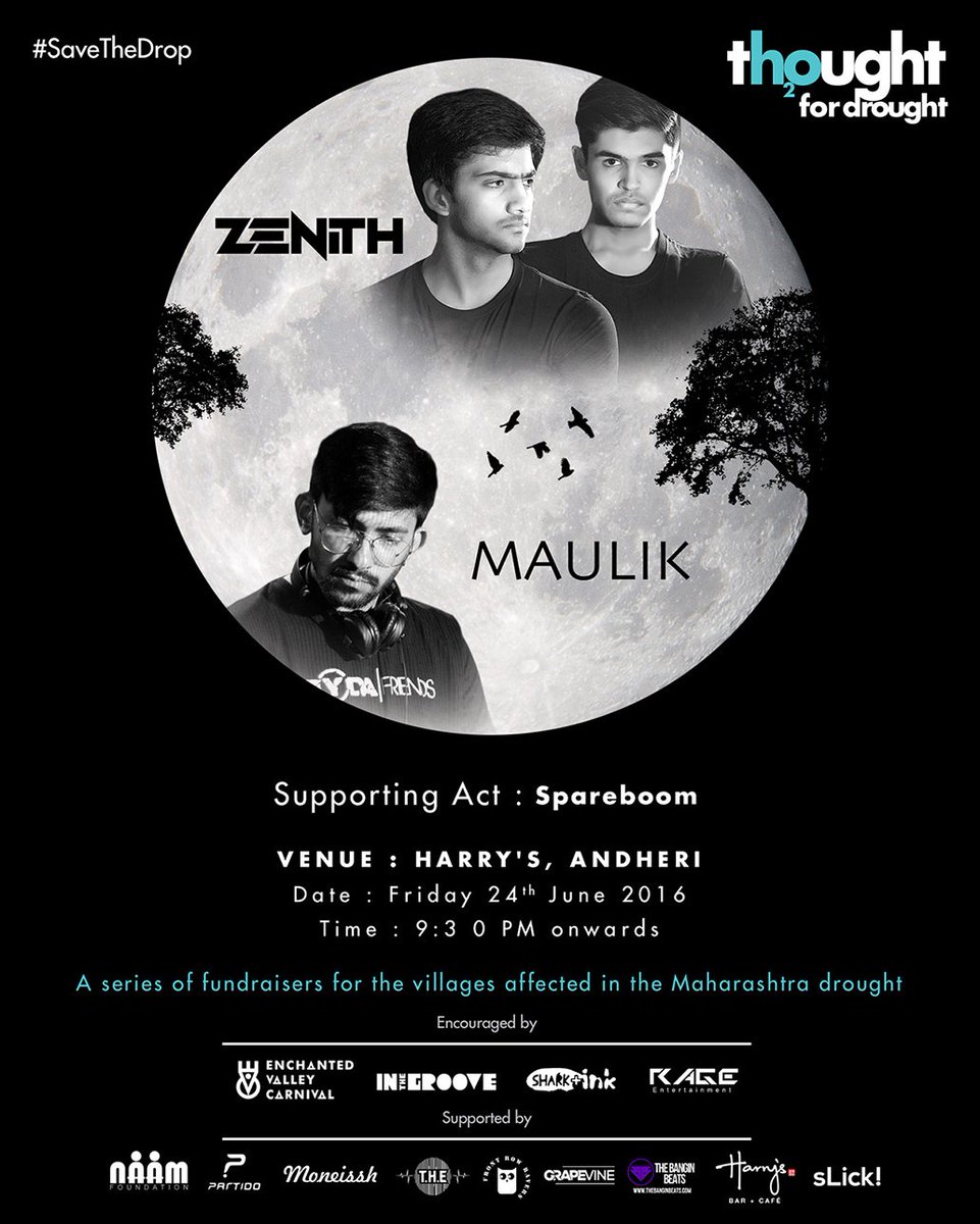 This Friday do nothing but enjoy good music &amp; RUMBLE with <a href="/zenithaudio/">Z</a>. <a href="/maulikns/">Maulik Shah</a> &amp; <a href="/Spareboom_/">Unit58</a>! #SaveTheDrop
