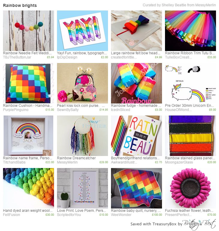 Our Rainbow Cake Topper has been featured in a #treasury by <a href="/messymerlin/">Messy Merlin</a> Thank you! etsy.me/28NYPjB #rainbow