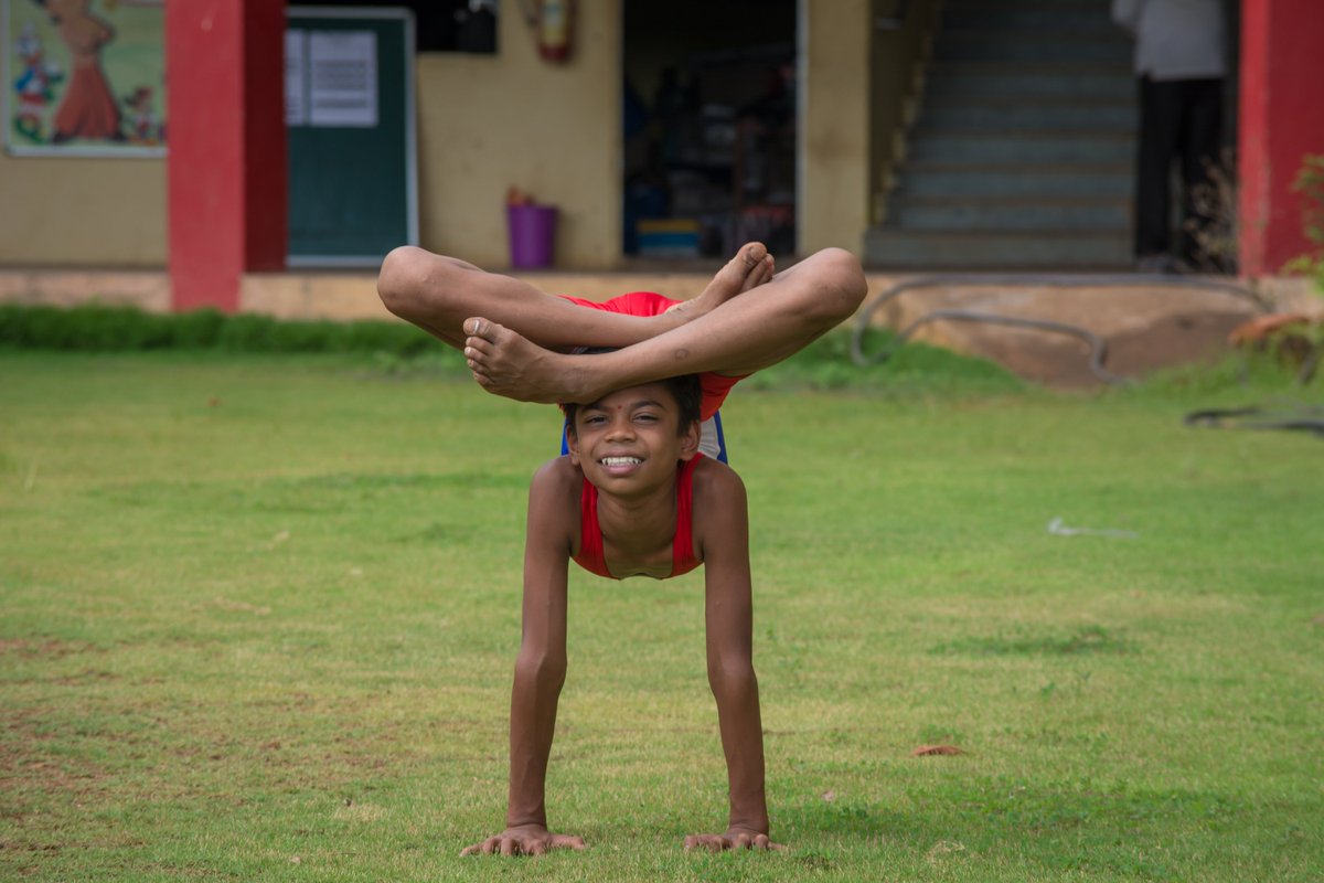 who has spent 8 yrs honing his yoga & contortion twisting skills. 