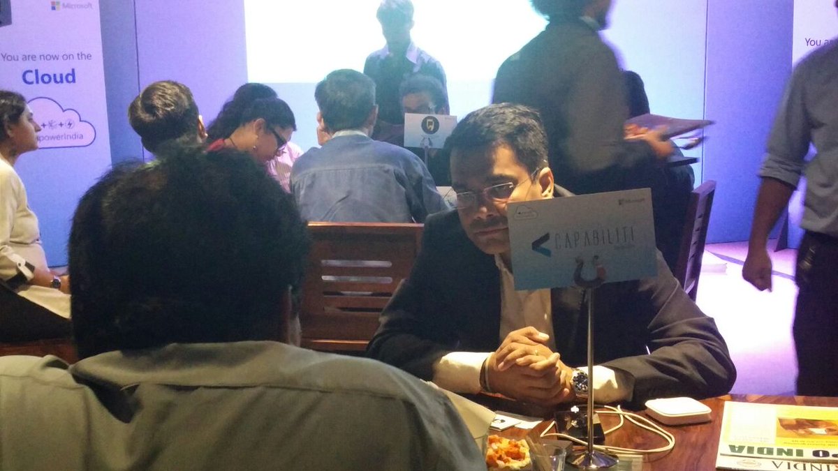 shruti721's tweet photo. @QustnTech at the @MicrosoftIndia event. #EmpowerIndia @Azure https://t.co/880RCzlelO