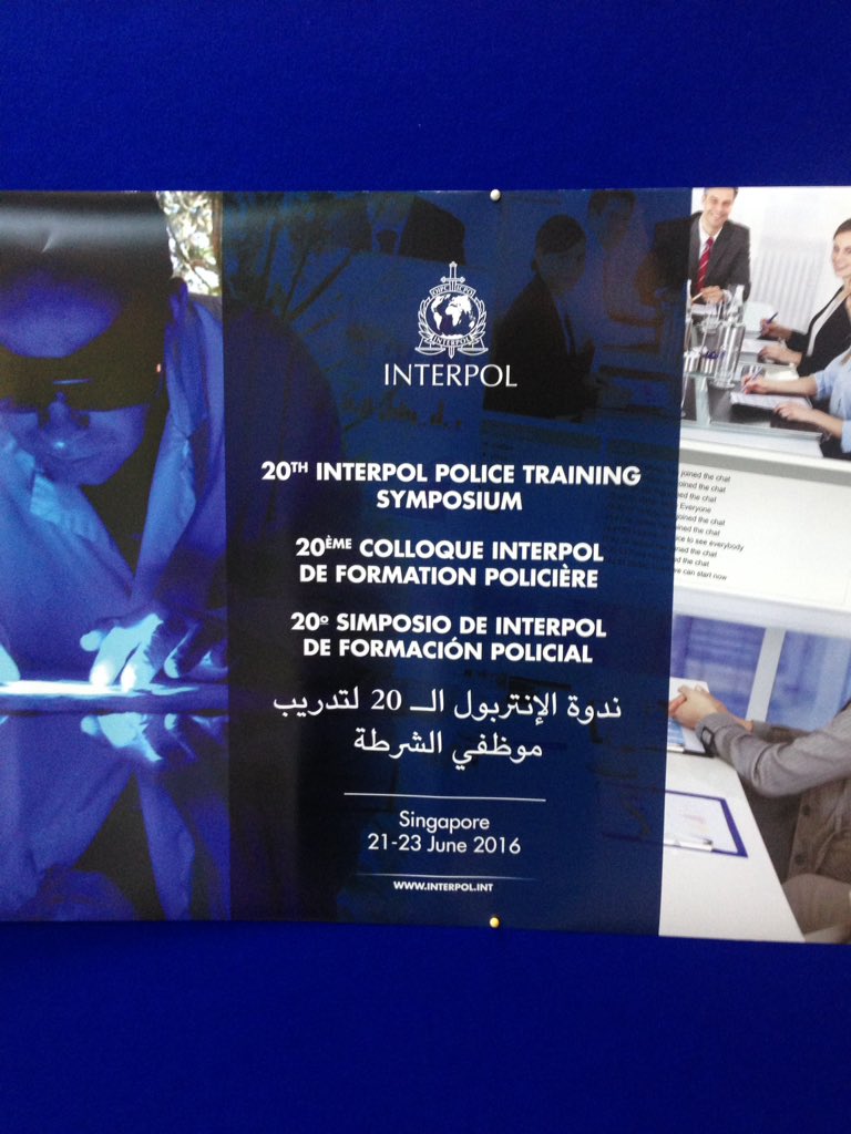 MMasciopinto's tweet photo. Singapore 20th INTERPOL POLICE TRAINING SYMPOSIUM https://t.co/OmIPQbXh5X