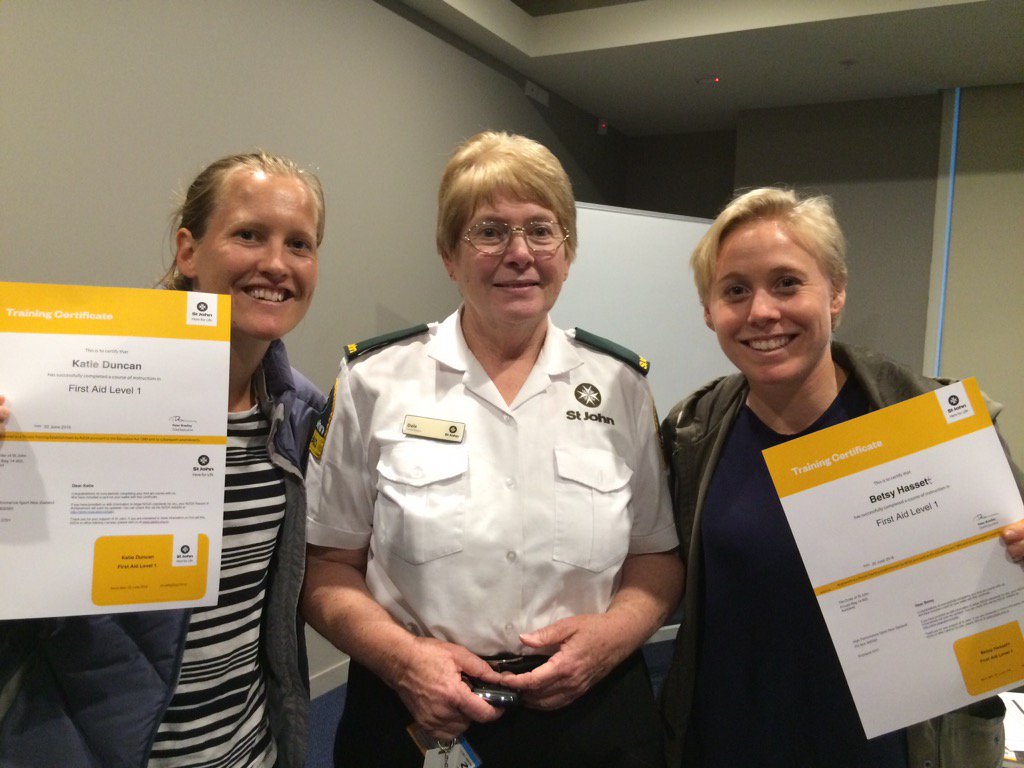 katieduncan_nz's tweet photo. Busy day with @betsyhassett12 and our pal Dale getting our CPR skills up to scratch! @stjohnambulance #firstaidcert https://t.co/4zSuBgES7v
