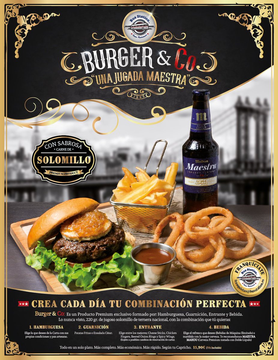 "Bus Station" presenta la "Burger &amp; Co". Un "Producto Premium" exclusivo con Hamburguesa de Solomillo.