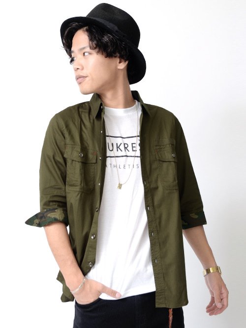 MinoriTY_ever's tweet photo. 7分袖ミリタリーシャツ
3,132円(��込)
https://t.co/aEE4LMJIhH

大人気ミリシャツに新作登場。光沢感があり、高級感溢れる１枚。
裏地にはカモ柄を採用。腕まくりの際にチラッと見えるのがポイントです！ https://t.co/XcqXUVPeQp