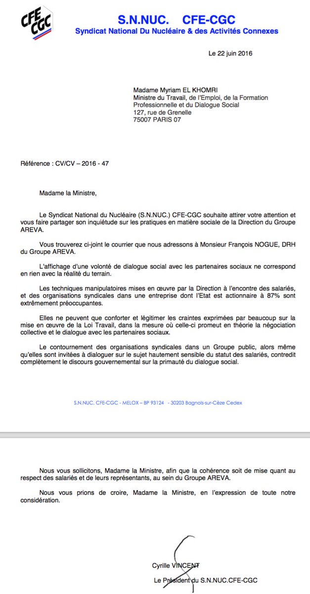 cfecgcareva's tweet photo. Salariés manipulés,dialogue social bafoué : la loi #KHMORI chez #AREVA !
La #CFECGC  interpelle l'Etat @gabld @afp https://t.co/NAVAEPtGxX