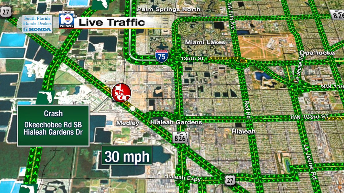 Crash on Okeechobee Rd SB and Hialeah Gardens Dr #TRAFFIC #MIAMI https://t.co/PUPjfeUCx2