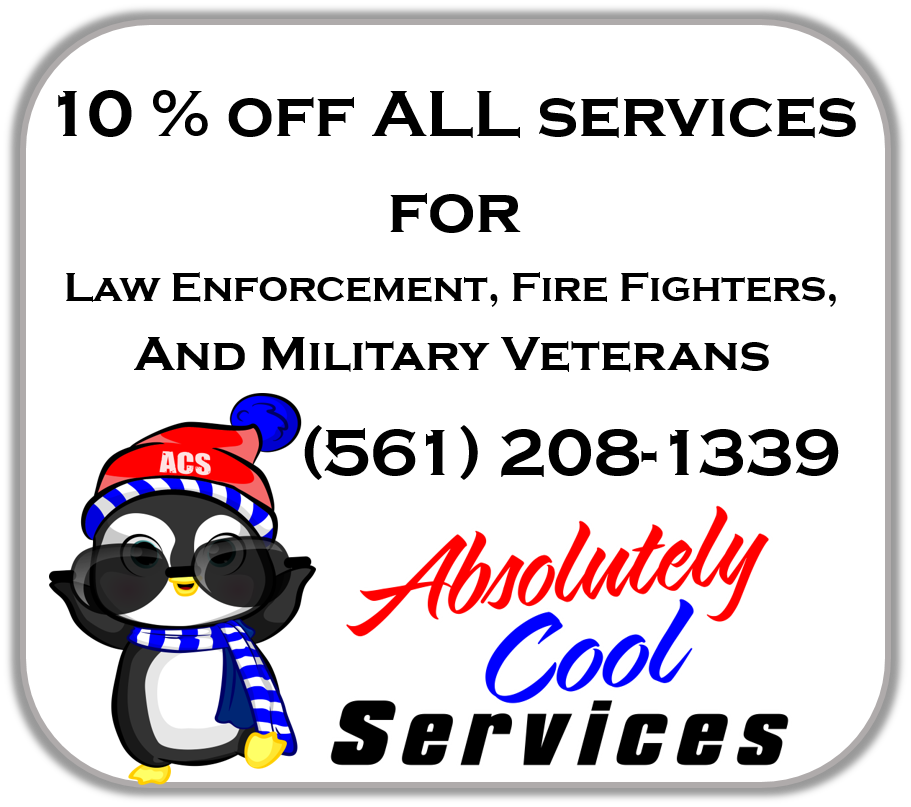 AbsolutelyCool2's tweet photo. #absolutelycoolservices offers discounts to #lawenforcement #veterans and #firefighters. Call us today! https://t.co/BsIS6blYlW