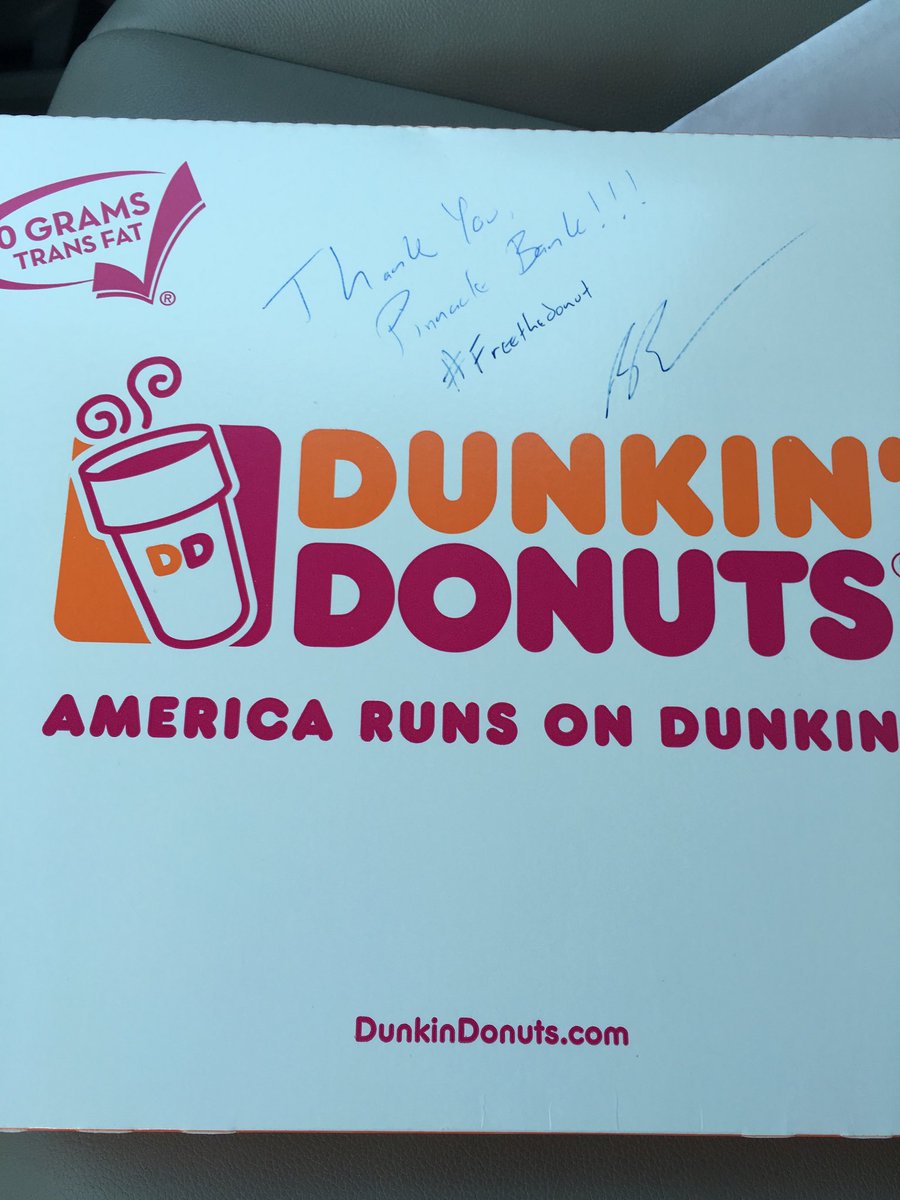 Special delivery to our good friends at Pinnacle Bank in Hastings! #freethedonut