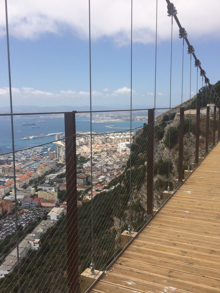 #VistGibraltar and see the view from the newly opened suspension bridge up on the Rock of Gibraltar