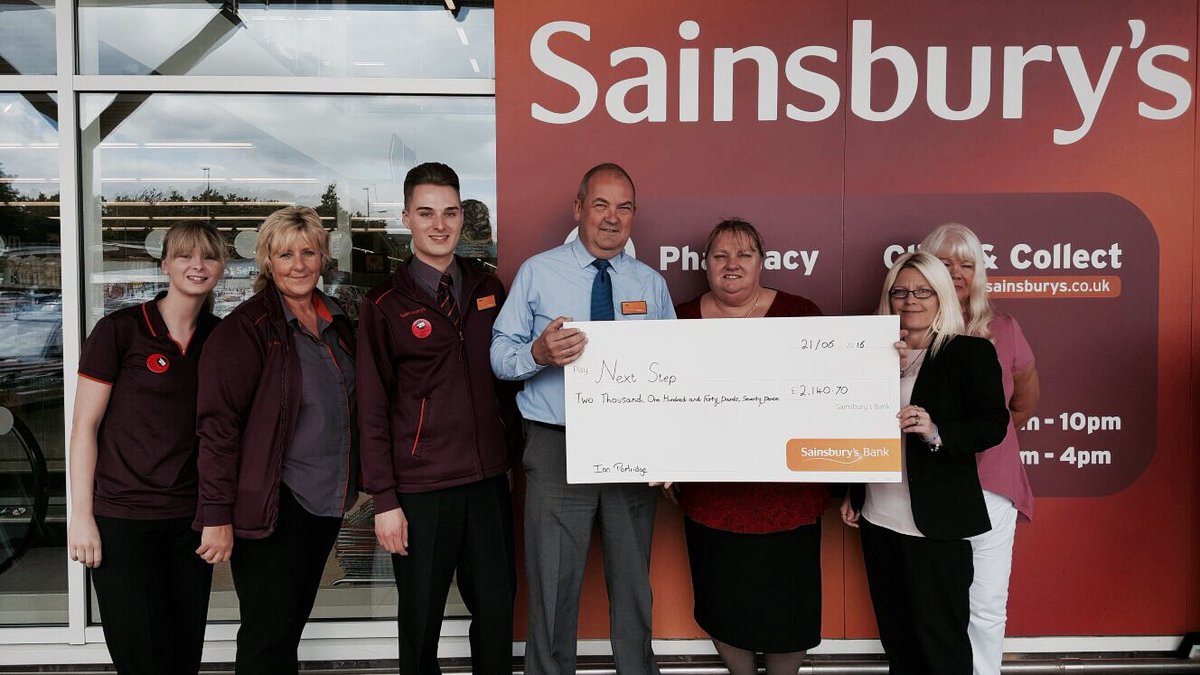 Kie_Swadlincote's tweet photo. Presenting a cheque for £2140.70 to our local charity Next Step which have been our charity for the last 12 month https://t.co/A3zwiFvMmm