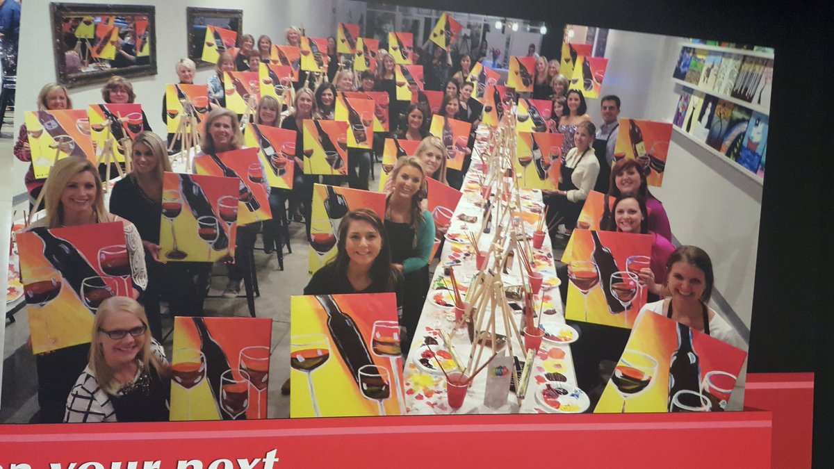 IsThisAThing's tweet image. Wine and paint nights. Let&apos;s play a game called spot the boyfriend. Go! #itat #isthisathing