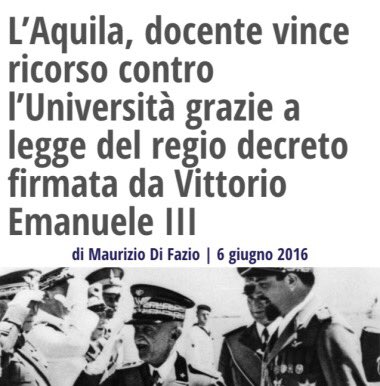 TELADOIOLANIUS's tweet photo. Casca il mondo se non riformano la Costituzione e c'è chi vince  ricorsi grazie a leggi di Vitt. Em. III re d'Italia https://t.co/khiOt8izvq