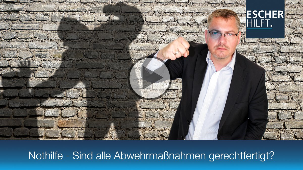 EscherHilft's tweet photo. Nothilfe - Sind alle Abwehrmaßnahmen gerechtfertigt? Mehr: https://t.co/mHYXdlreHt #strafrecht #rechtsberatung https://t.co/nlzrVgANOA