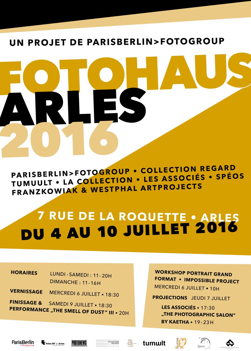 PBfotogroup's tweet photo. FOTOHAUS I PARISBERLIN Arles 2016! 7, rue de la Roquette
Affiche/ Plakat: @abkPhoto https://t.co/Xc5rGQXZZO