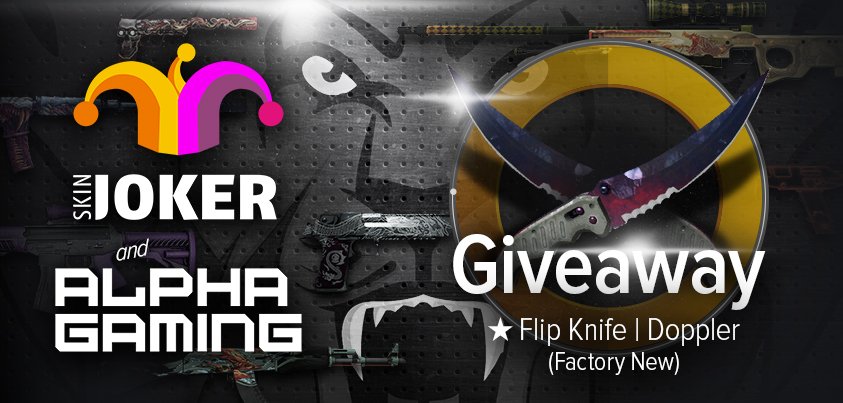 stakejokercom's tweet photo. SkinJoker and Alpha Gaming are inviting you to another giveaway! Join now: https://t.co/1G3FzU8CoU #CSGOGiveaway https://t.co/OBdzjRTOEr