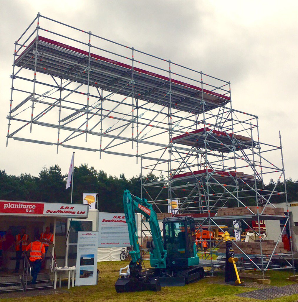 Another all new original innovation from Layher, the Allround FW system, launched at Rail Live, with SRK scaffolding