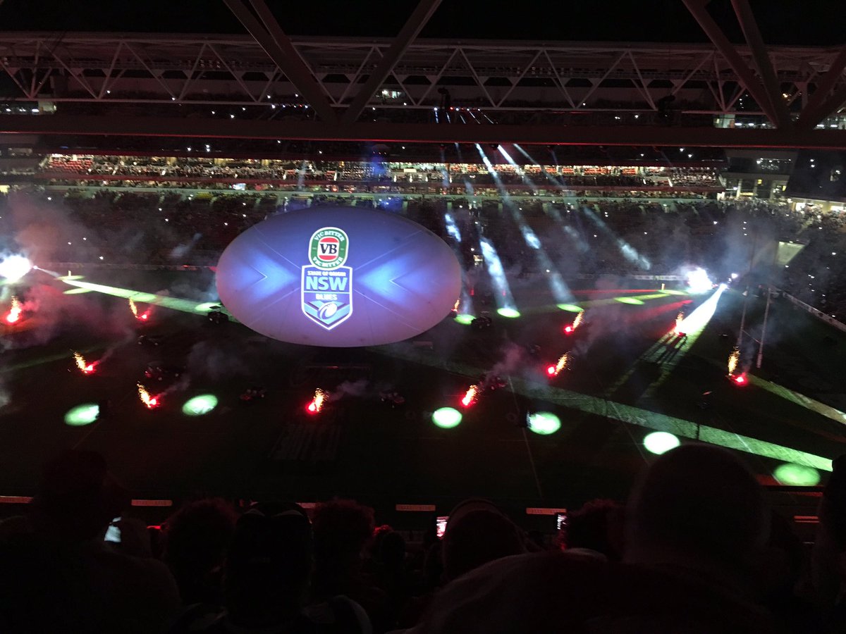 SandyHolmes's tweet photo. At the game, go the mighty maroons #QLDER https://t.co/p5Teed0COX