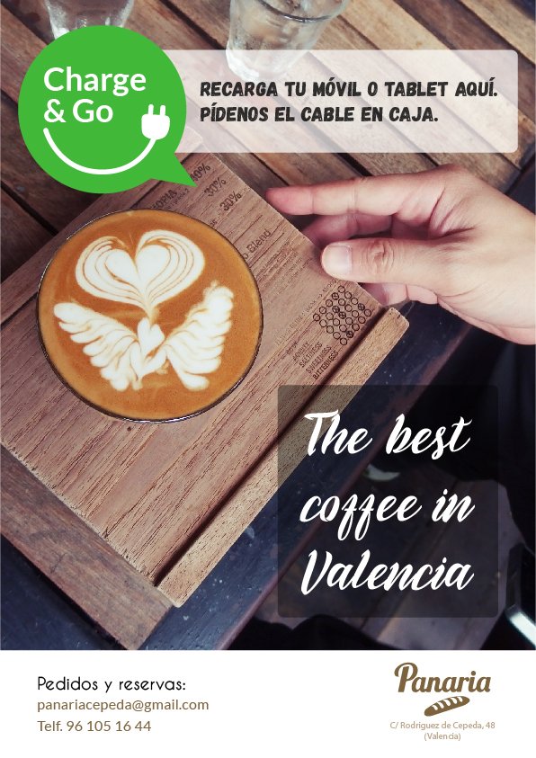 PanariaCepeda's tweet image. ¡Recarga tus pilas y las de tu smartphone o tablet! #PanariaCepeda #CoffeeTime #ChargeandGo