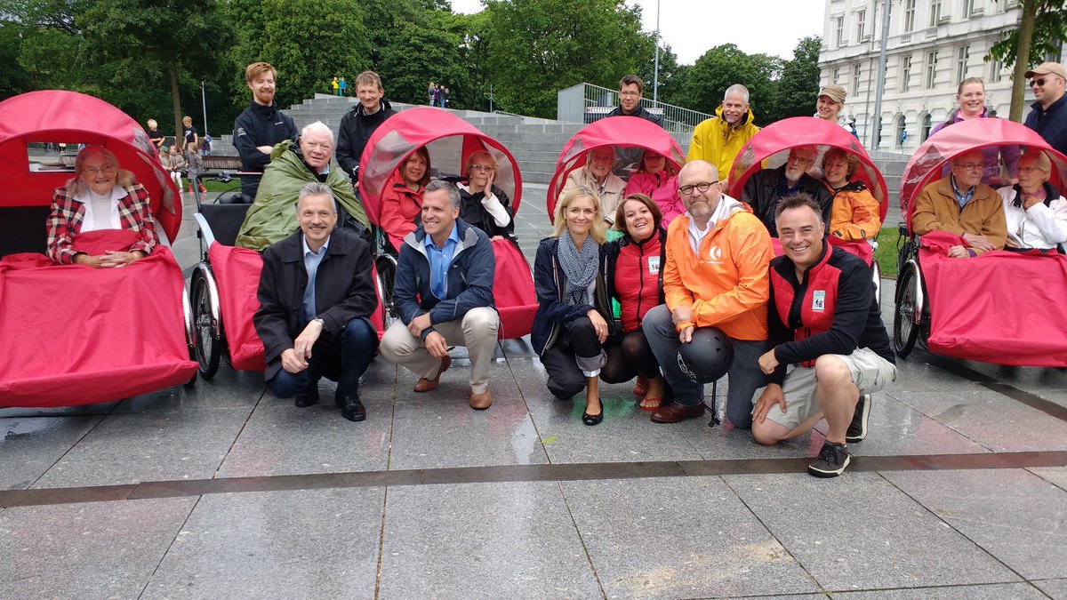 Un président de l'association de vélos danois, deux fondateurs de Cycling Without Age, trois ambassadeurs !