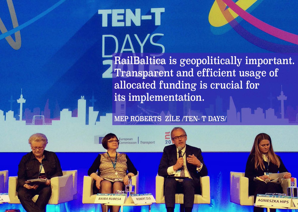 robertszile's tweet photo. As a TRAN coordinator delighted to speak about #RailBaltica importance at #TEN_TDays in Rotterdam. A short quote > https://t.co/cucohy5Jvg